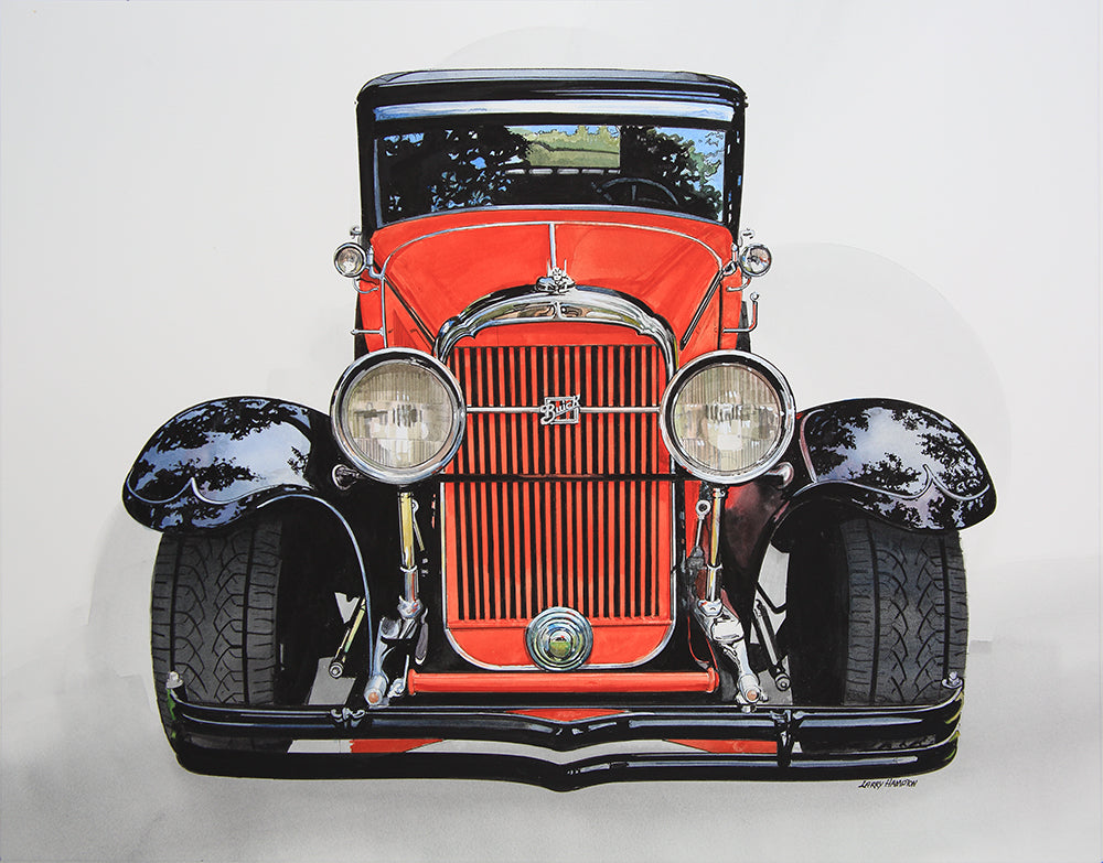 Bugsy - Nostalgic Hot Rods Watercolor Fine Art Print by Larry Hampton