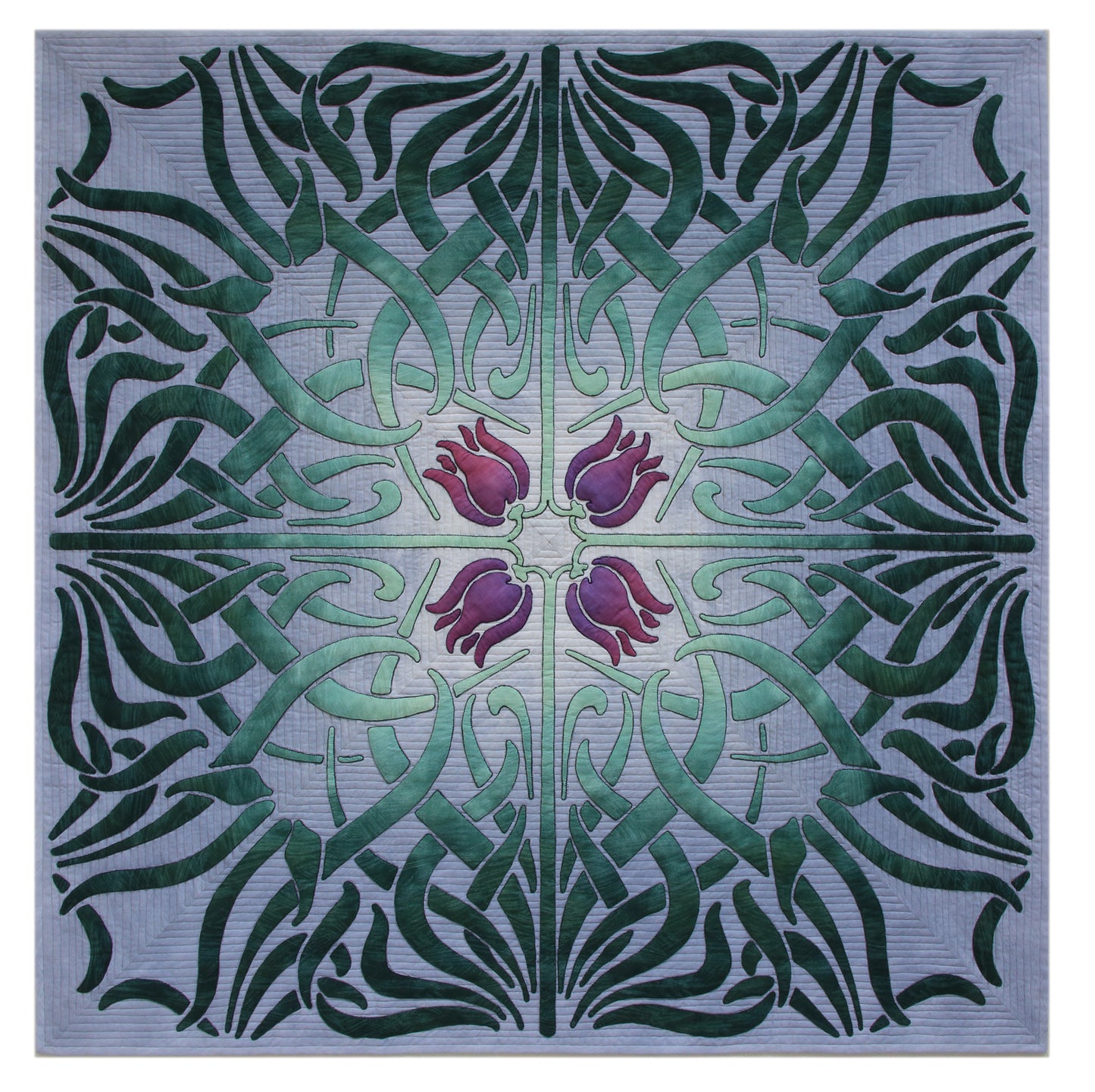 Fritillaria Fulcrum, - A one-of-a-kind Fiber Art Quilt by KAREN HAMPTON