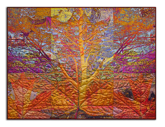 Northern Lights - A one-of-a-kind Fiber Art Quilt by KAREN & LARRY HAMPTON