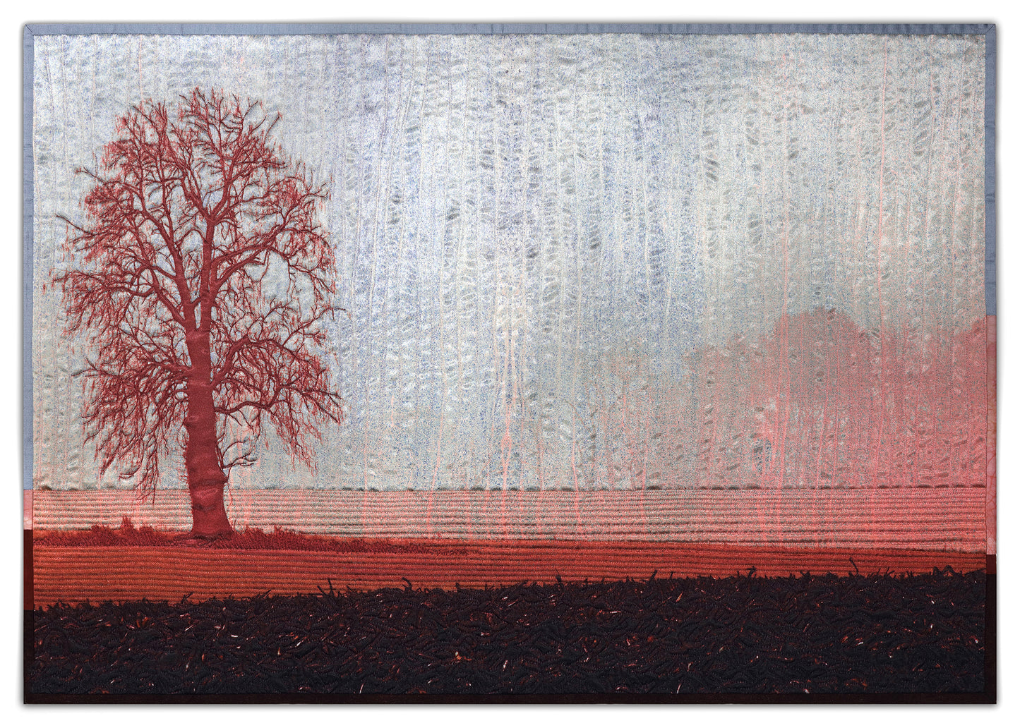RAINY DAY - A one-of-a-kind Fiber Art Quilt by KAREN & LARRY HAMPTON