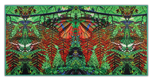 Rainforest Morph - A one-of-a-kind Fiber Art Quilt by KAREN HAMPTON