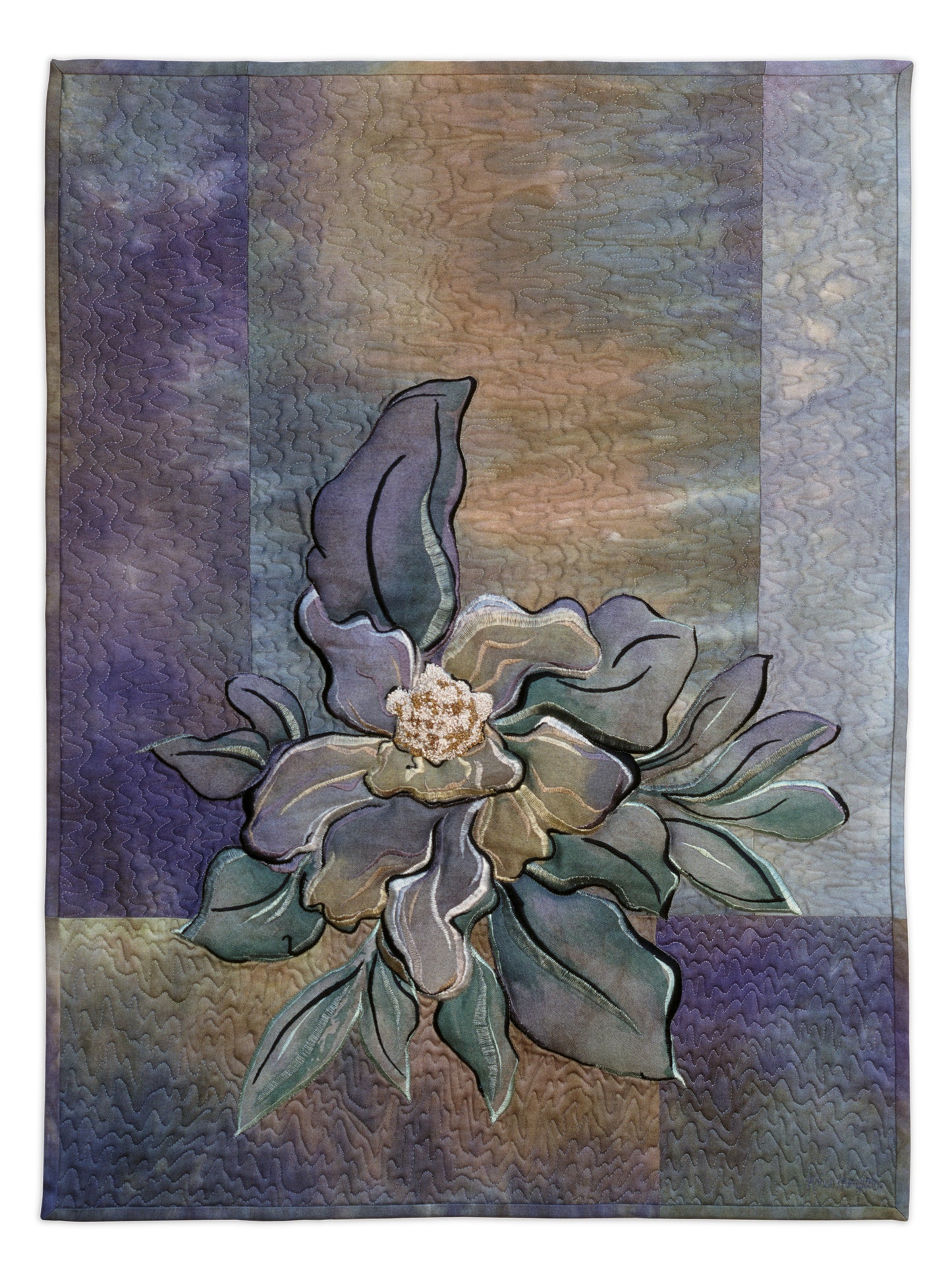 Relief - A one-of-a-kind Fiber Art Quilt by KAREN HAMPTON