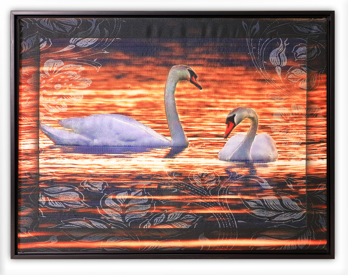 Swans - Bird Watch Wall Quilt by Karen & Larry Hampton