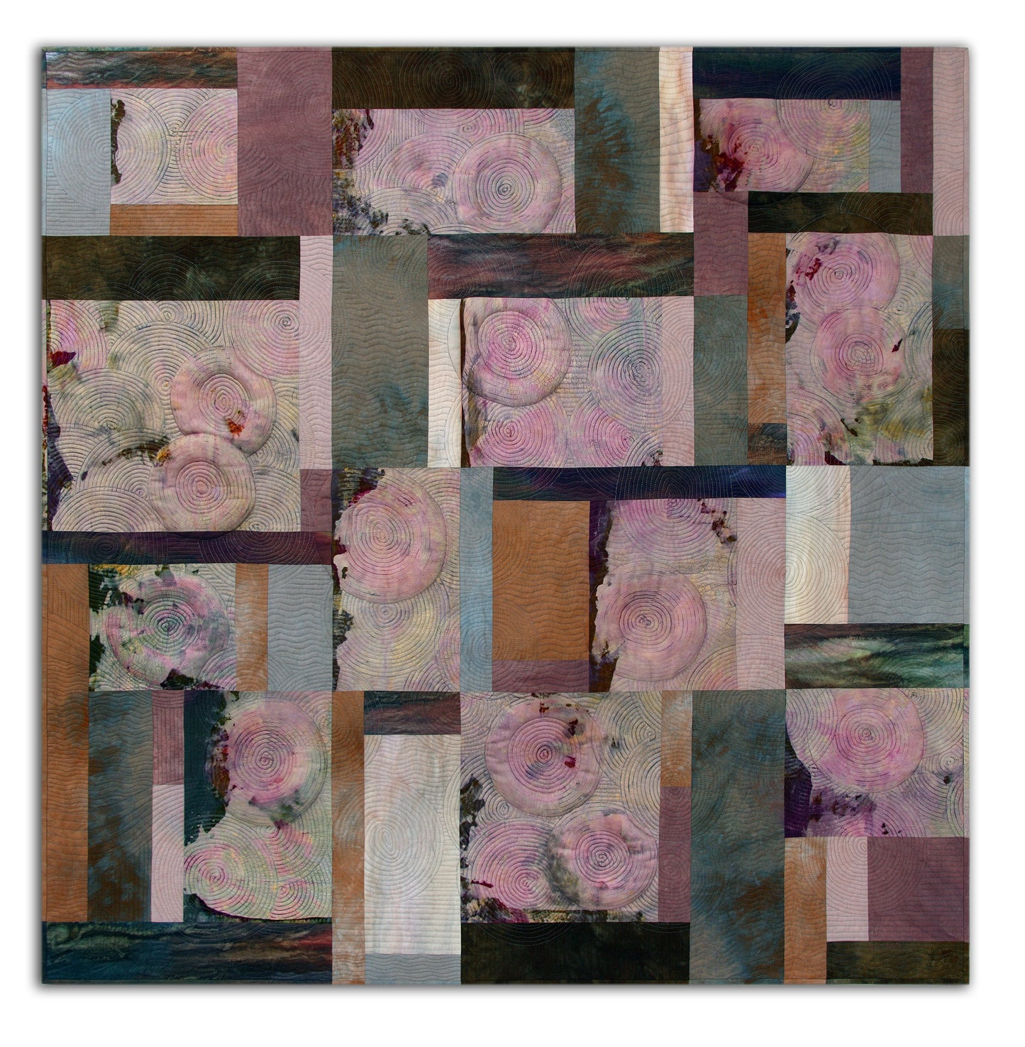 Undulations - A one-of-a-kind Fiber Art Quilt by KAREN HAMPTON