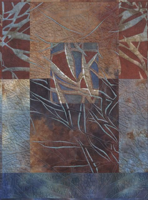 Willow Mist - A one-of-a-kind Fiber Art Quilt by KAREN HAMPTON
