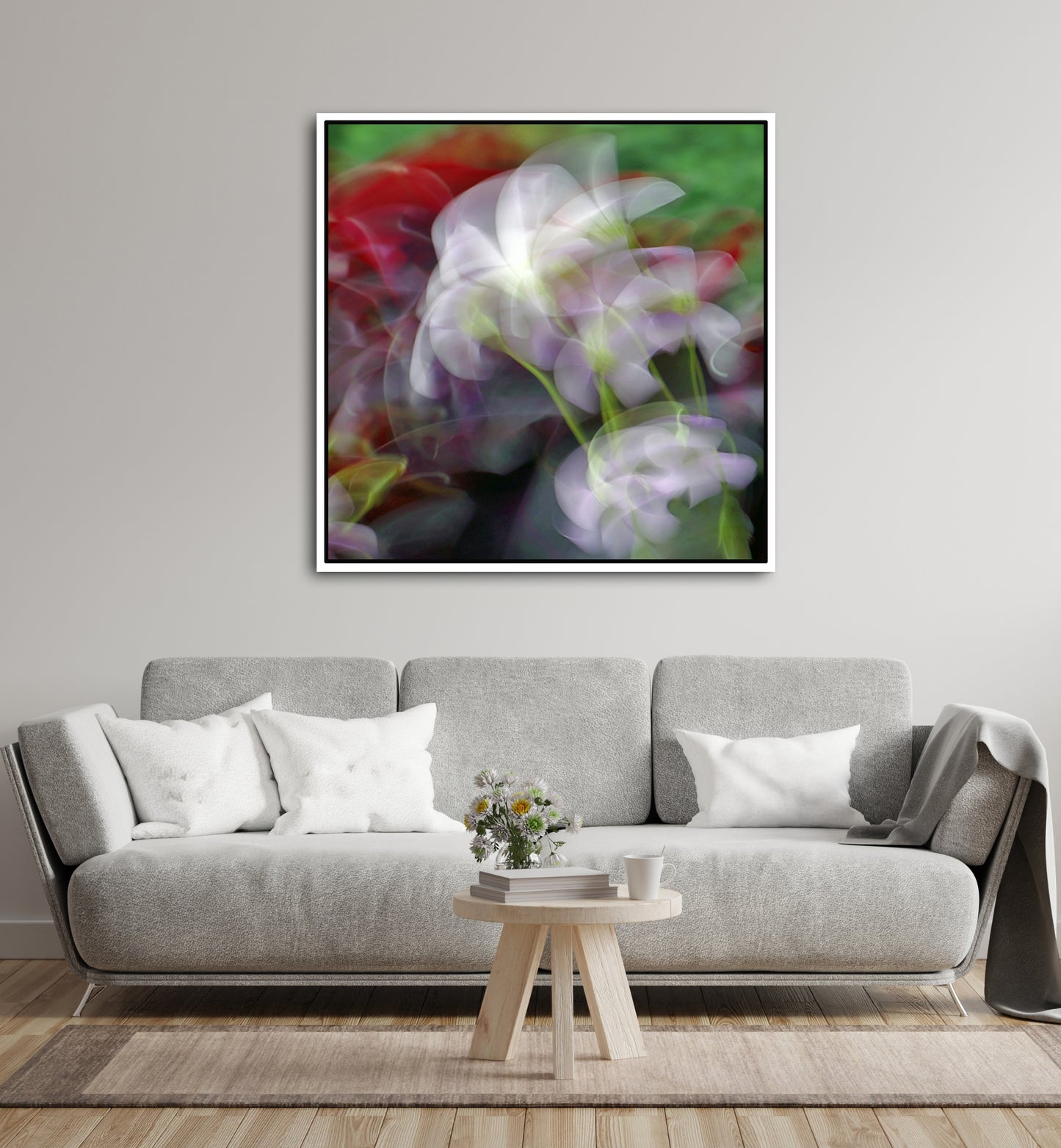 Flowers In Silence - Canvas Photo Art Print