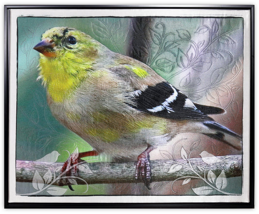 Grosbeak BW9073 - Bird Watch Wall Quilt by Karen & Larry Hampton