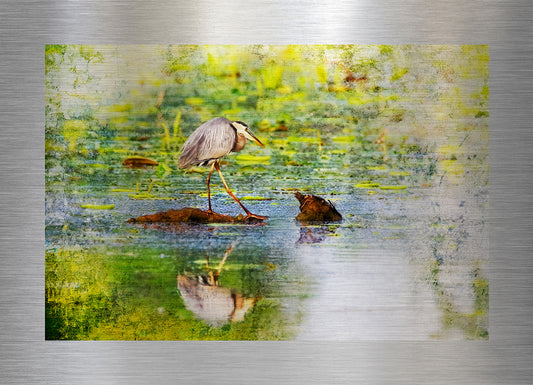 Little Blue - Fine Art Abstract Metal Print