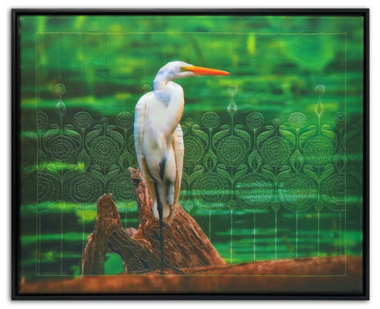 Egret - Bird Watch Wall Quilt by Karen & Larry Hampton