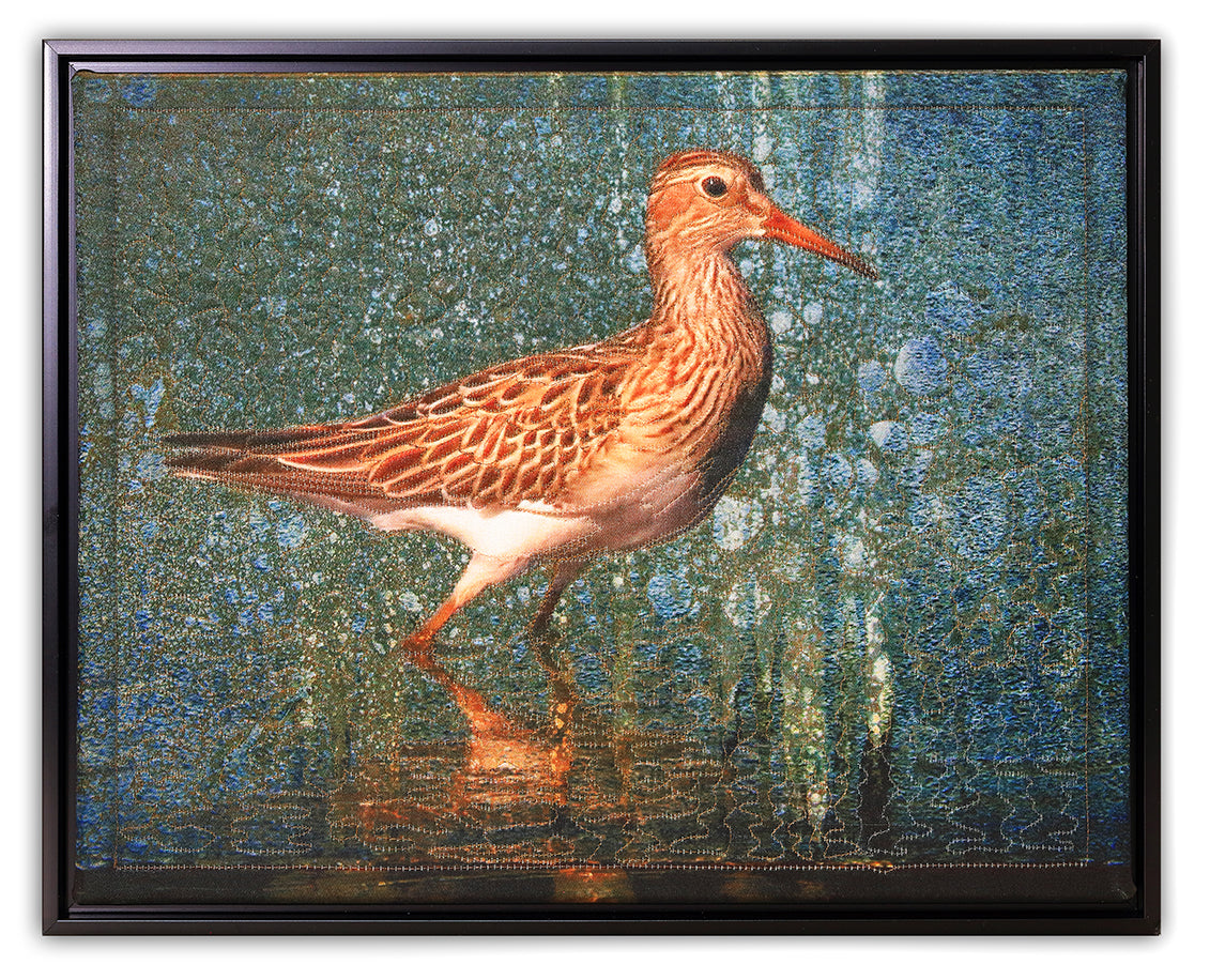 Greater Yellowlegs - Bird Watch Wall Quilt by Karen & Larry Hampton