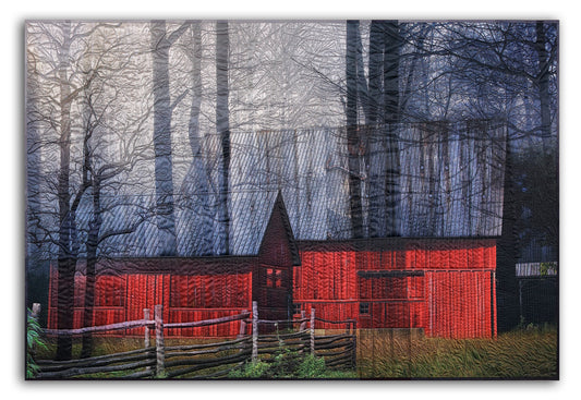 Into The Mist - A one-of-a-kind Fiber Art Quilt by KAREN & LARRY HAMPTON