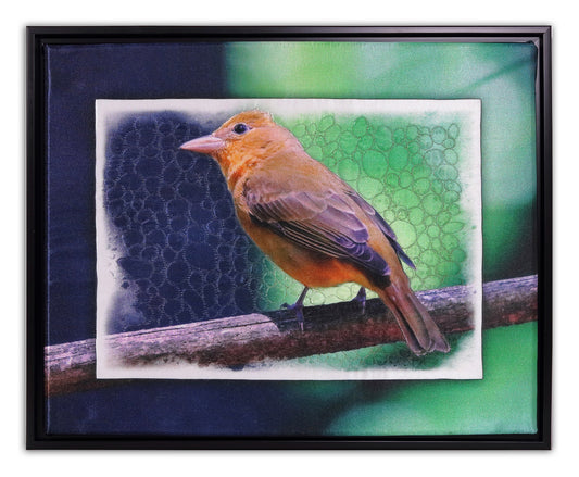 Scarlet Tanager - Bird Watch Wall Quilt by Karen & Larry Hampton