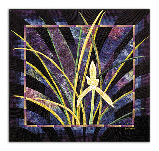 Orchid Splendor - A one-of-a-kind Fiber Art Quilt by KAREN HAMPTON
