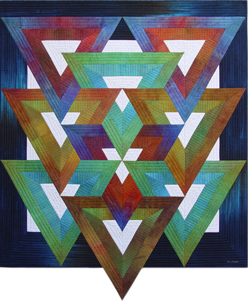 What's The Point? - A one-of-a-kind Fiber Art Quilt by KAREN HAMPTON