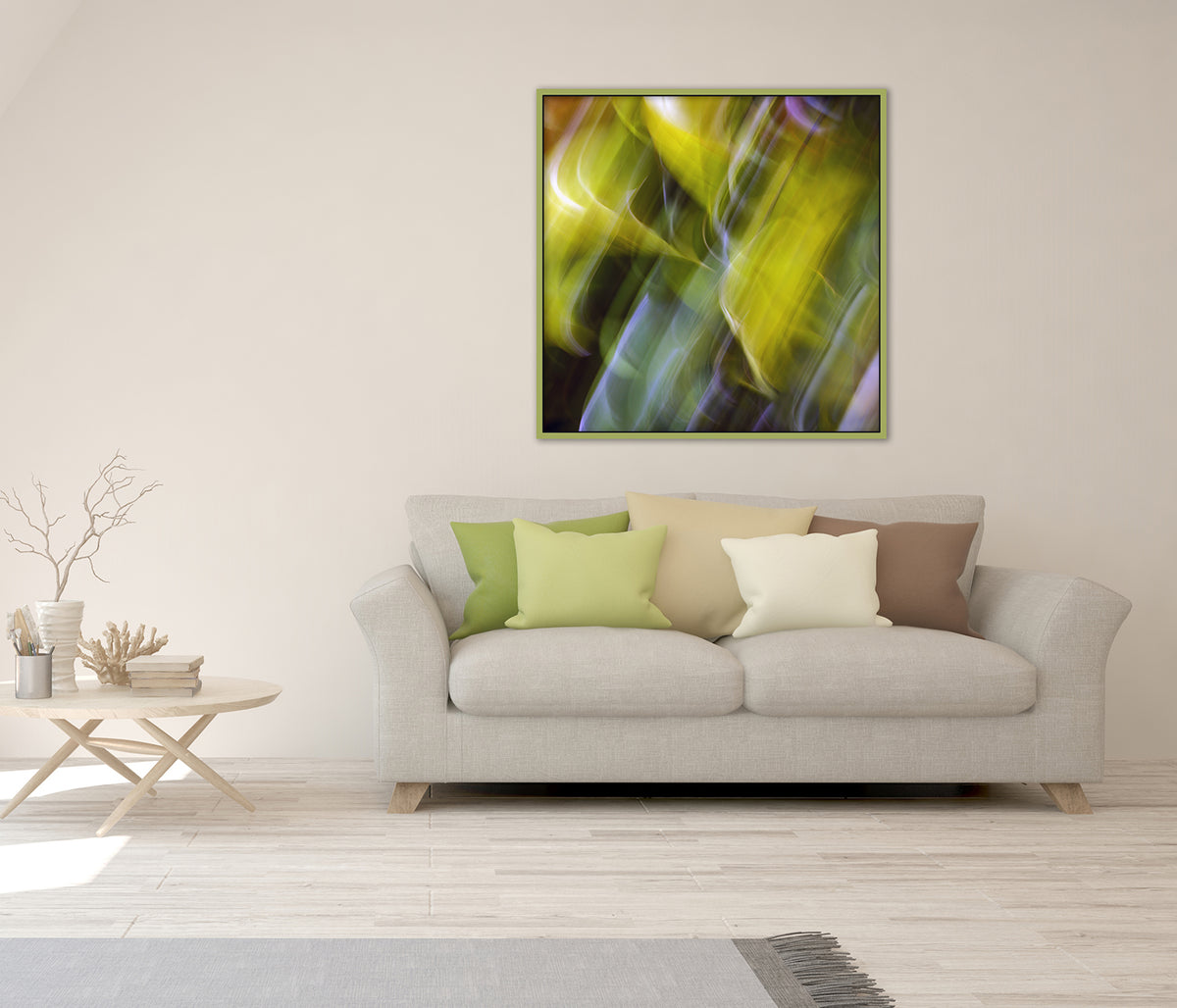 Morning Mirage - Yellow Radiant Canvas Art Print